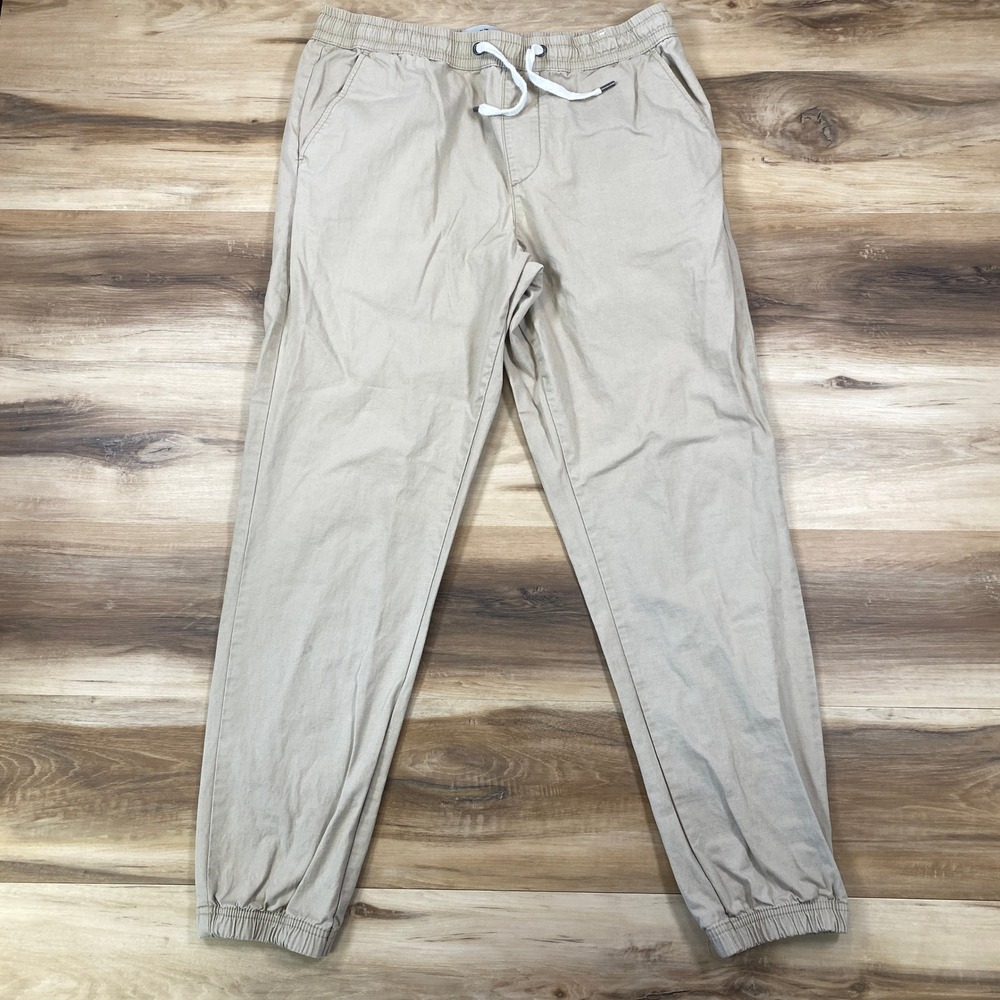 The Stronghold Joggers Mens Medium Gorpcore Cotton Relaxed Straight Khaki Tan